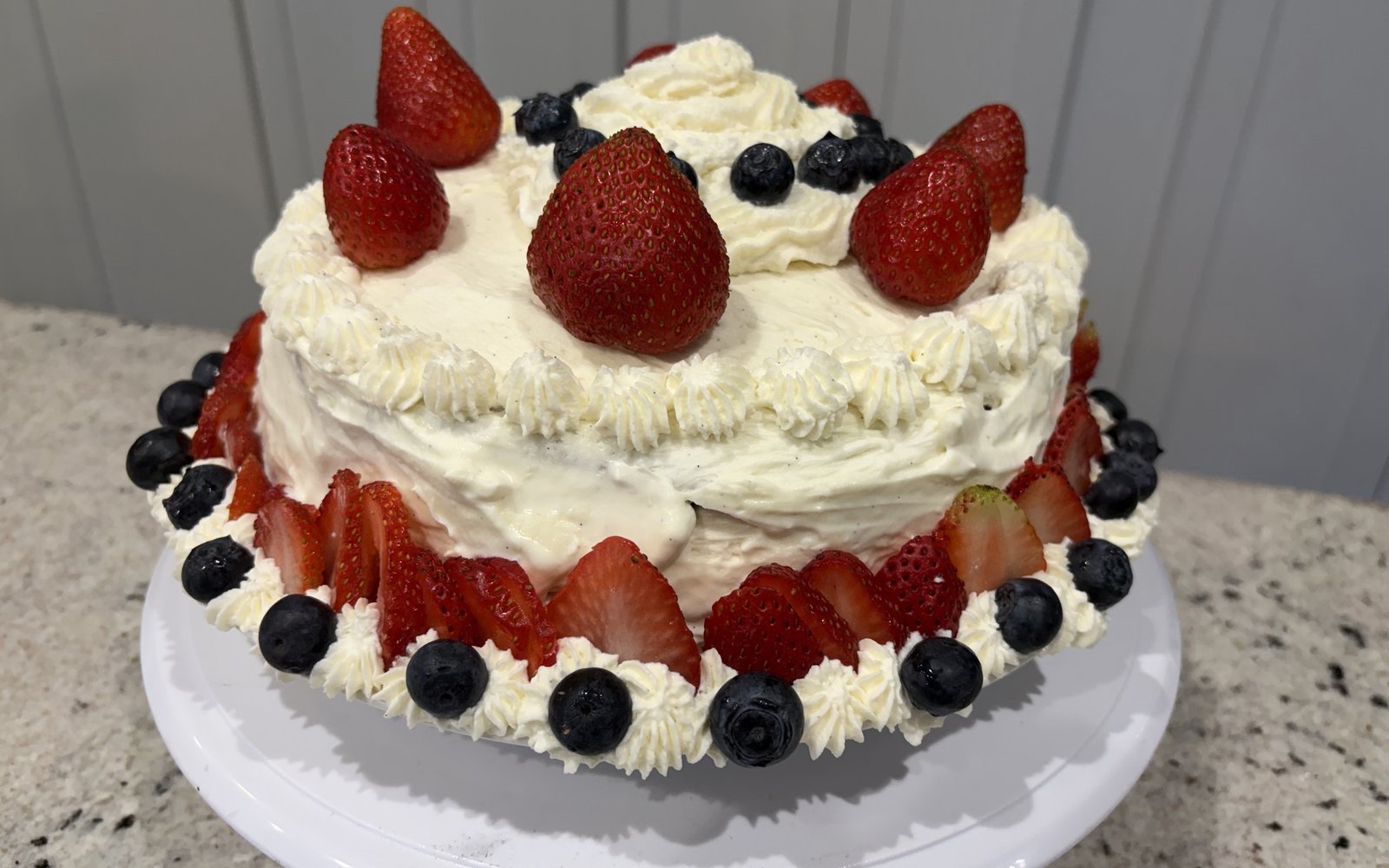Strawberry-and-blueberry layer cake by Serene